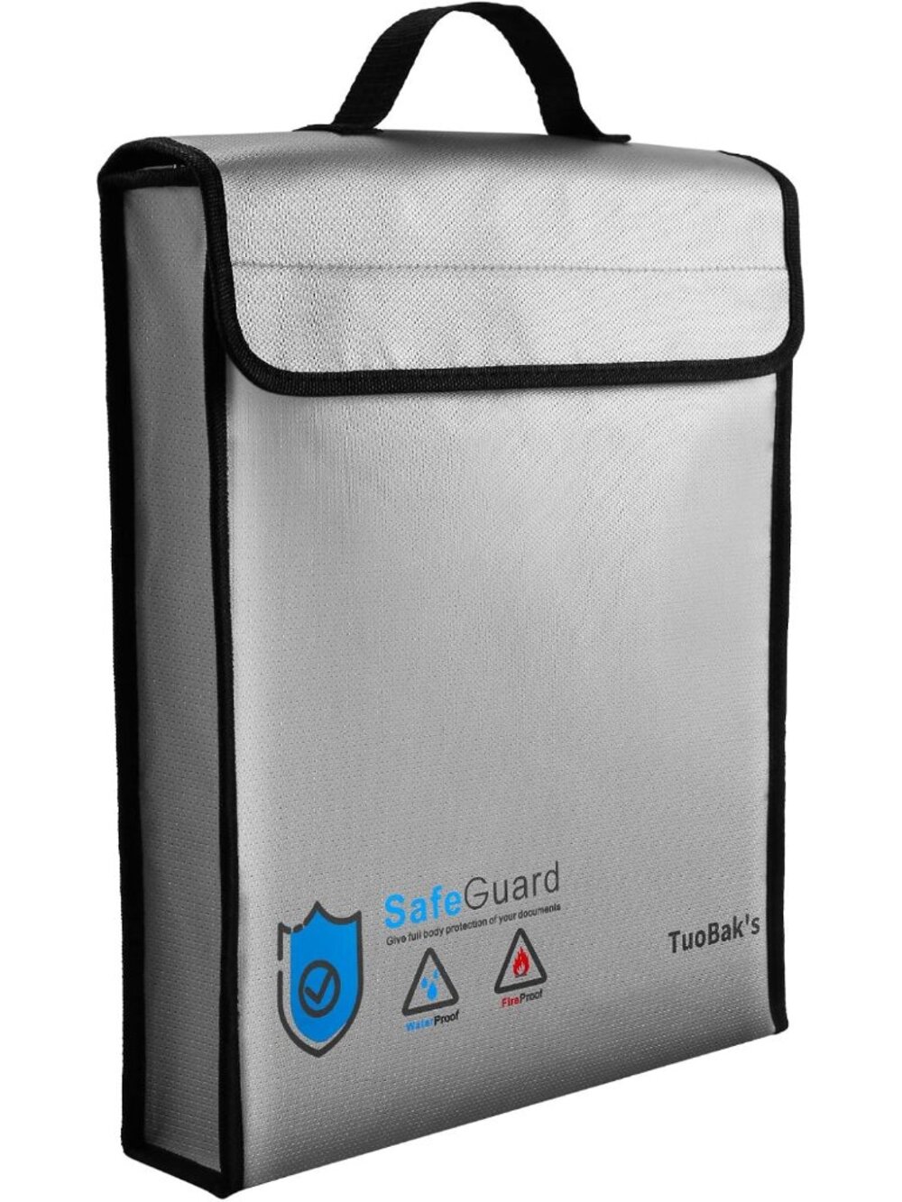 Fireproof Waterproof Document Bag with Zipper,Heat Insulated Upgraded Fireproof